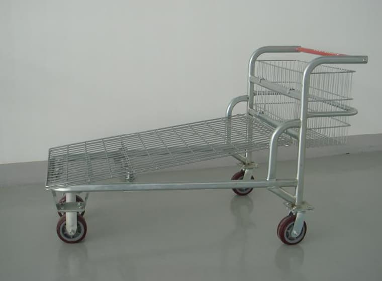 RH_LH Warehouse cargo flat metal logistic trolley